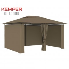 Tuinpaviljoen met gordijnen 4x3 Kemper Outdoor