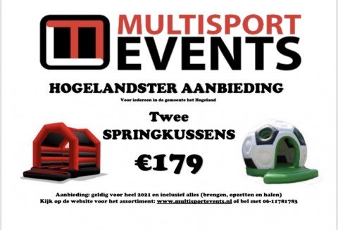 2 springkussens huren  actieprijs €179 -