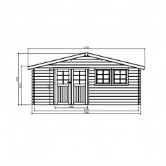 Tuinhuis blokhut Vernier  5380 x 5380mm