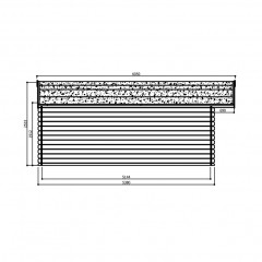 Tuinhuis blokhut Vernier  5380 x 5380mm