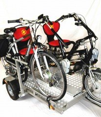 Inklapbare aanhanger voor scootmobiel of driewielfiets