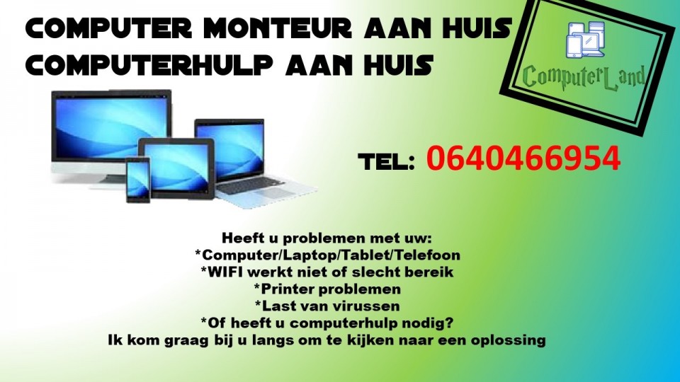 Conputerhulp en hulp bij computer problemen