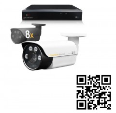 Camerabewaking set 8 x Bullet camera 4MP 2K HD Analoog 