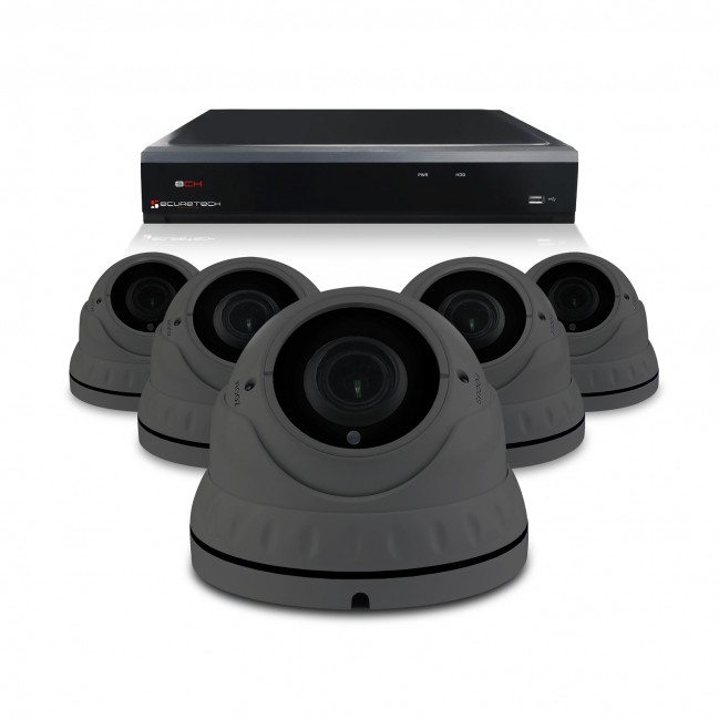  Camerabewaking set met 5 Dome camera – 4MP 2K HD – Analoog 