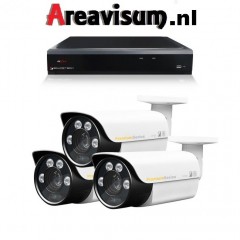 set 3 x Bullet camera 4MP 2K HD Analoog 