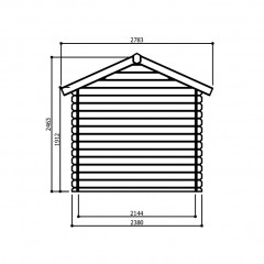 Tuinhuis-Blokhut Arles : 3580 x 2380mm