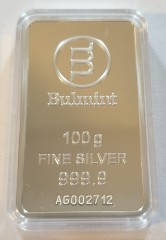 100 gram  999 fijn zilver Bulmint