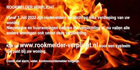 ROOKMELDER VERPLICHT