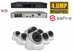 SAFIRE KIT1 Safire set 8x 4 Mega pixel Camera 1tb schijf wit