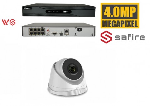 SAFIRE KIT1 Safire set 1x 4 Mega pixel Camera 1tb schijf wit