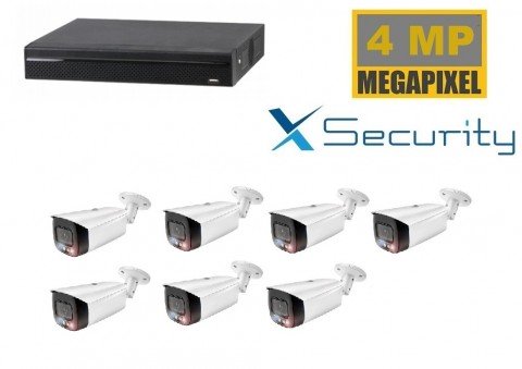 X-Security NVR met 7 x 4 MP TIOC camera   full 24 7 en 2 weg audio  