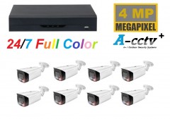 A-CCTV  NVR met 2 x 4 MP Full Color camera 2 weg audio