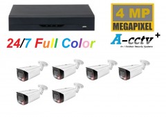 A-CCTV  NVR met 2 x 4 MP Full Color camera 2 weg audio