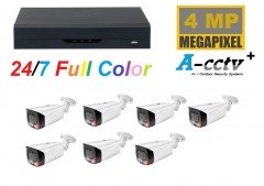 A-CCTV  NVR met 2 x 4 MP Full Color camera 2 weg audio