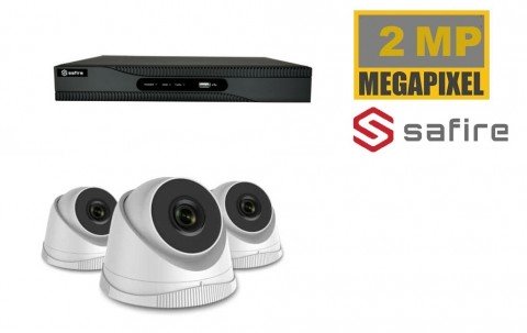 SAFIRE KIT1 2 Safire set 3  x 2 Mega pixel Camera 1tb schijf wit