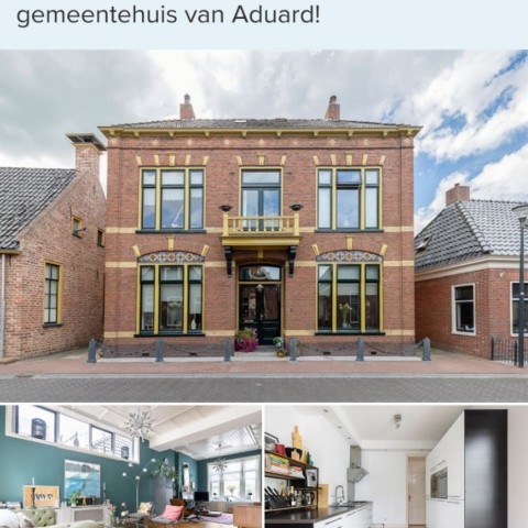 Voormalig Gemeentehuis Aduard  naast de stad Groningen