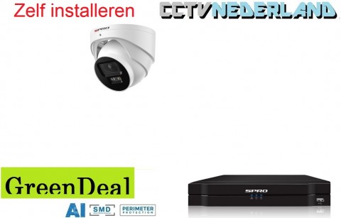 NVR 1TB met 1 x 4MP camera COLOUR NIGHT 2 0 met microfoon 