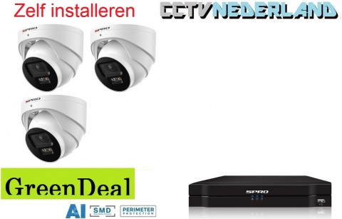 NVR 1TB met 3 x 4MP camera COLOUR NIGHT 2 0 met microfoon 