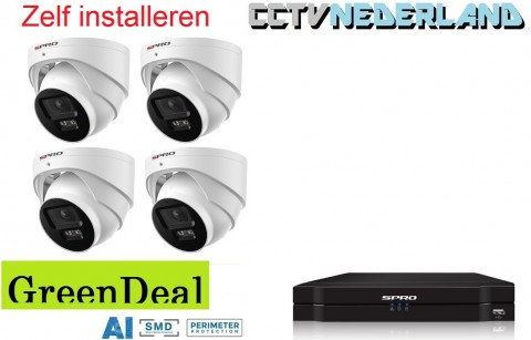 NVR 1TB met 4 x 4MP camera COLOUR NIGHT 2 0 met microfoon 