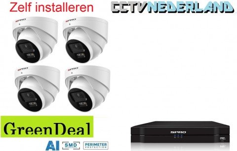 NVR 1TB met 4 x 4MP camera COLOUR NIGHT 2 0 met microfoon 