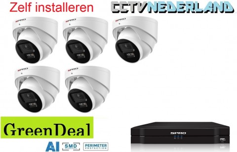 NVR 1TB met 5 x 4MP camera COLOUR NIGHT 2 0 met microfoon 