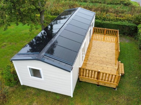 Luxe stacaravan chalet   evt  met zonnepanelen