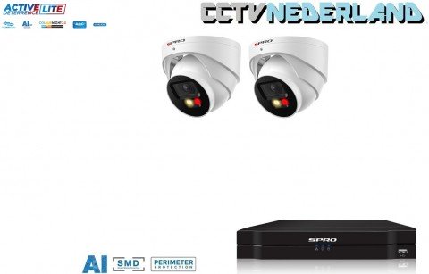 NVR 1TB 2 x 4MP camera COLOUR NIGHT 2 0 2-weg audio