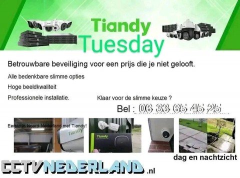 Tiandy Tuesday  5% Korting op een Tiandy Systeem