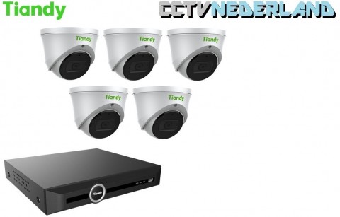 NVR 1TB met 5 x 4MP turret cctv camera