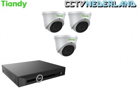 Tiandy NVR 1TB met 3 x 4MP turret camera 565