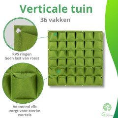 Verticale Tuin groen met Watersysteem - Hangende Plantenzak - Moestuin