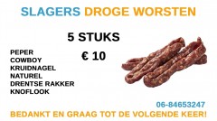 woensdag en zaterdag gratis bezorgd trays frisdrank en slagersworsten