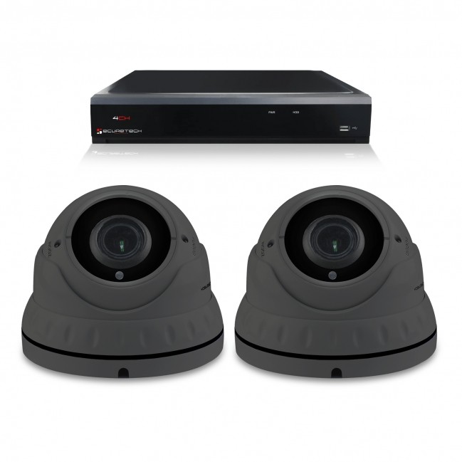 set met 2 Dome beveiligingscamera's – 4MP 2K HD – Analoog 