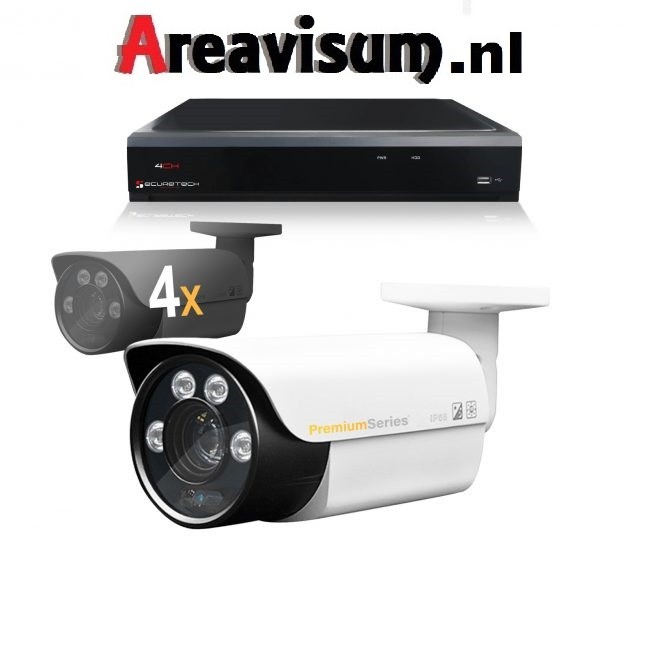 beveiligingscamera set 4 x Bullet camera 4MP 2K HD Analoog 