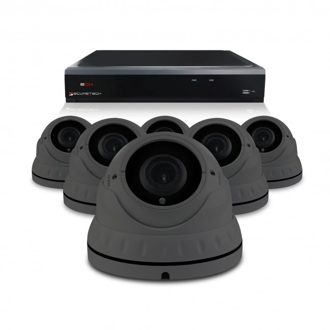 beveiligings Camerabewaking set met 6 Dome camera – 4MP 2K HD – An