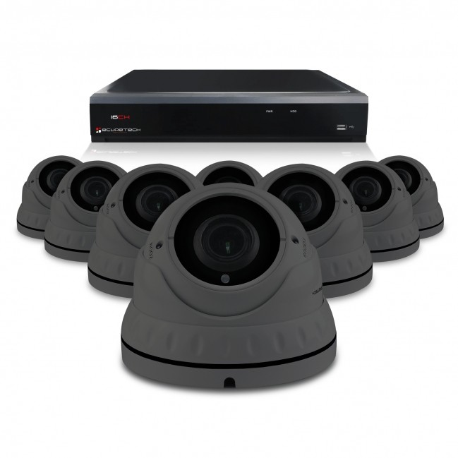 Camerabewaking set met 8 Dome camera 4MP 2K HD Analoog 