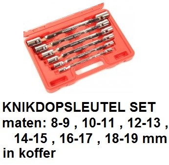 Nieuwe KNIKDOPSLEUTELSET KNIEDOPSLEUTELSET 6 delig