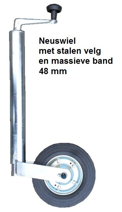 Nieuwe NEUSWIELEN stalen velg met massief rubber band 48 mm