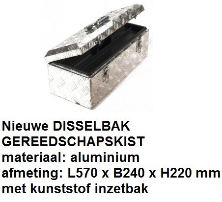 Nieuwe DISSELBAK GEREEDSCHAPSKIST DISSELKIST GEREEDSCHAPSBAK 57x24x22c