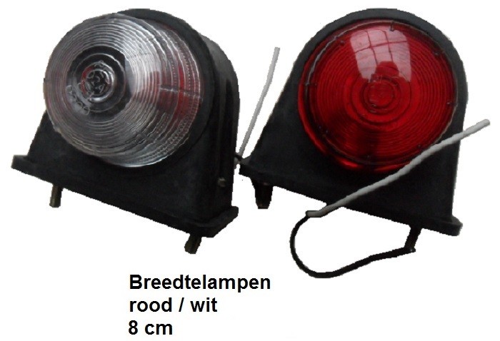 2 Nieuwe BREEDTELAMPEN BREEDTEVERLICHTING 8cm