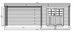 Tuinhuis-Blokhut Rohan: 2980 x 2980 + 3611mm