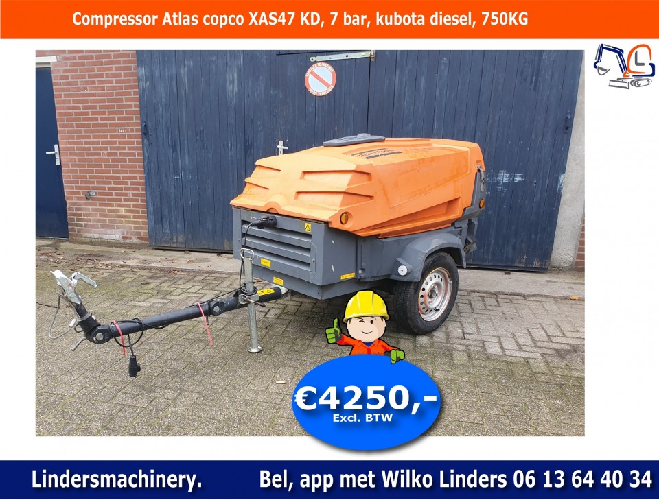 Compressor Atlas Copco XAS 47 KD - Marketplaceonline.nl