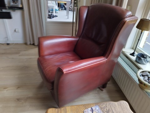 lederen fauteuil